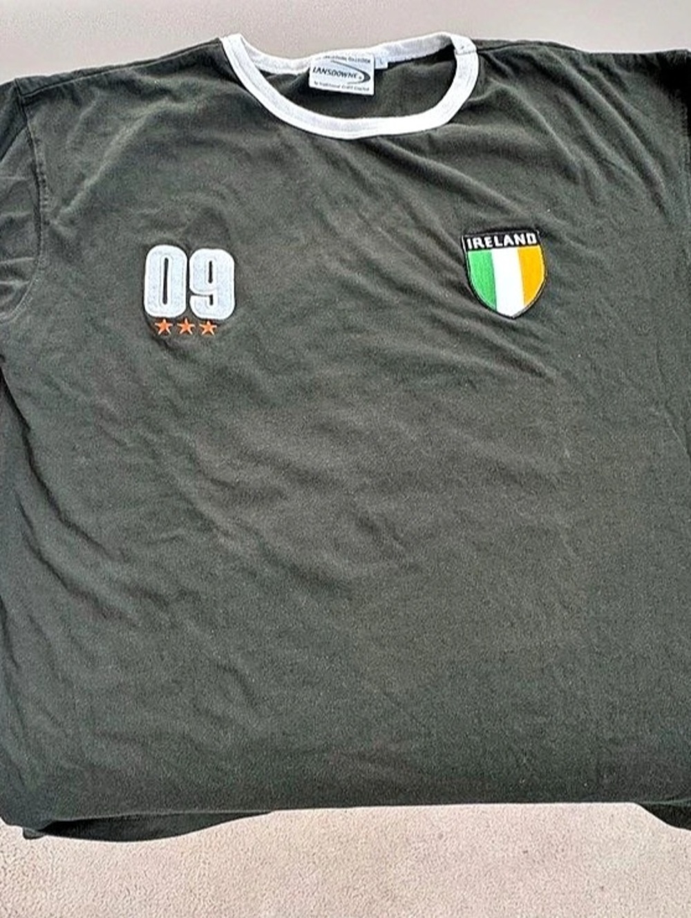 Lansdowne Men's Green & White Ireland Soccer Jersey Size Large